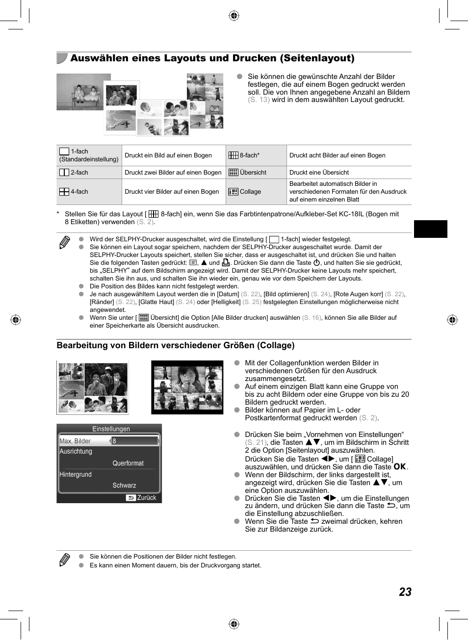 Auswählen eines layouts und drucken (seitenlayout) | Canon SELPHY CP810 User Manual | Page 103 / 360