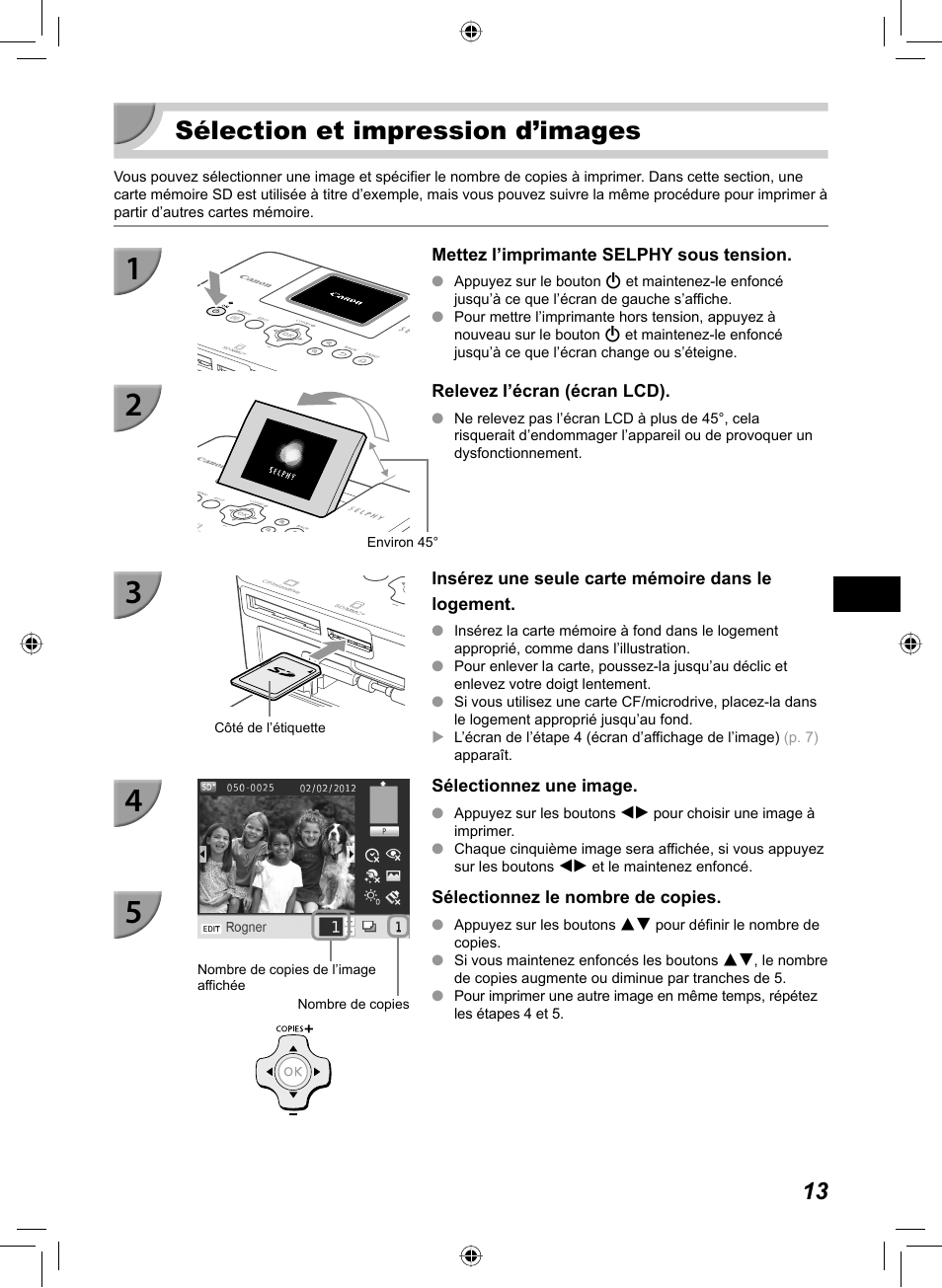 Sélection et impression d’images | Canon SELPHY CP810 User Manual | Page 173 / 360