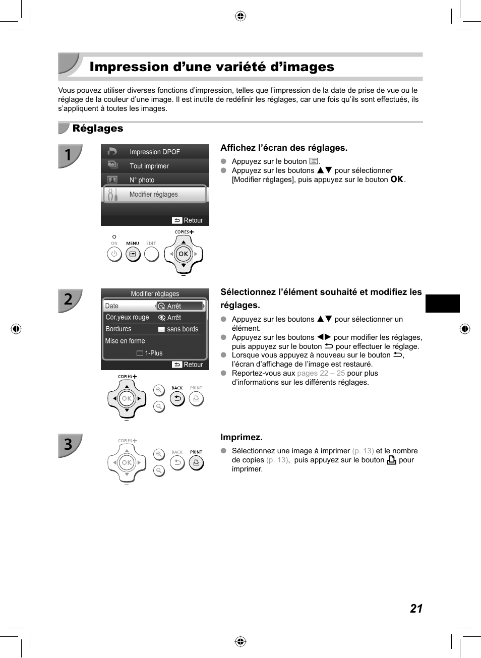 Impression d’une variété d’images | Canon SELPHY CP810 User Manual | Page 181 / 360