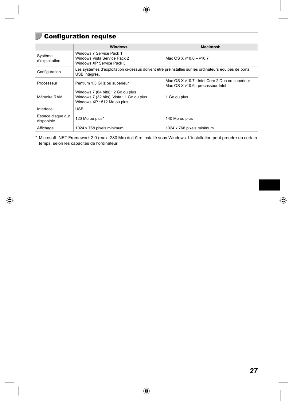 Configuration requise | Canon SELPHY CP810 User Manual | Page 187 / 360