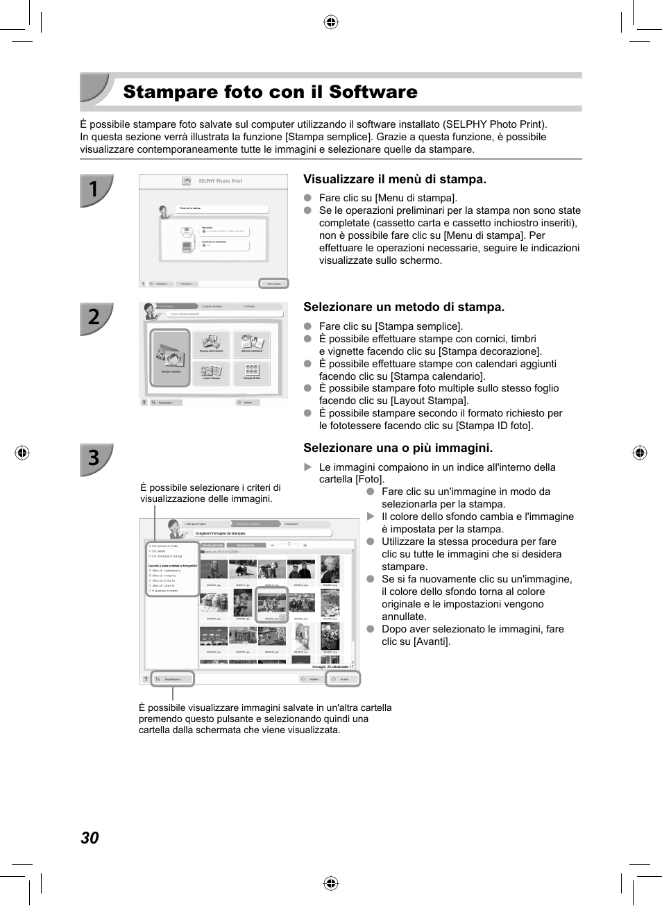 Stampare foto con il software | Canon SELPHY CP810 User Manual | Page 230 / 360