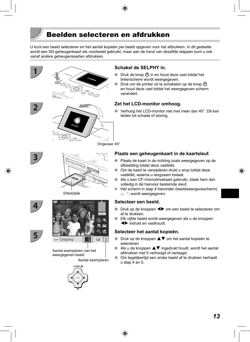 Beelden selecteren en afdrukken | Canon SELPHY CP810 User Manual | Page 253 / 360
