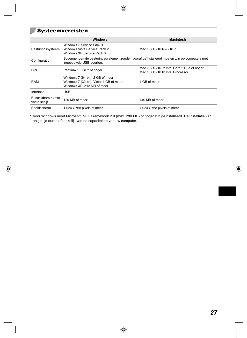 Systeemvereisten | Canon SELPHY CP810 User Manual | Page 267 / 360