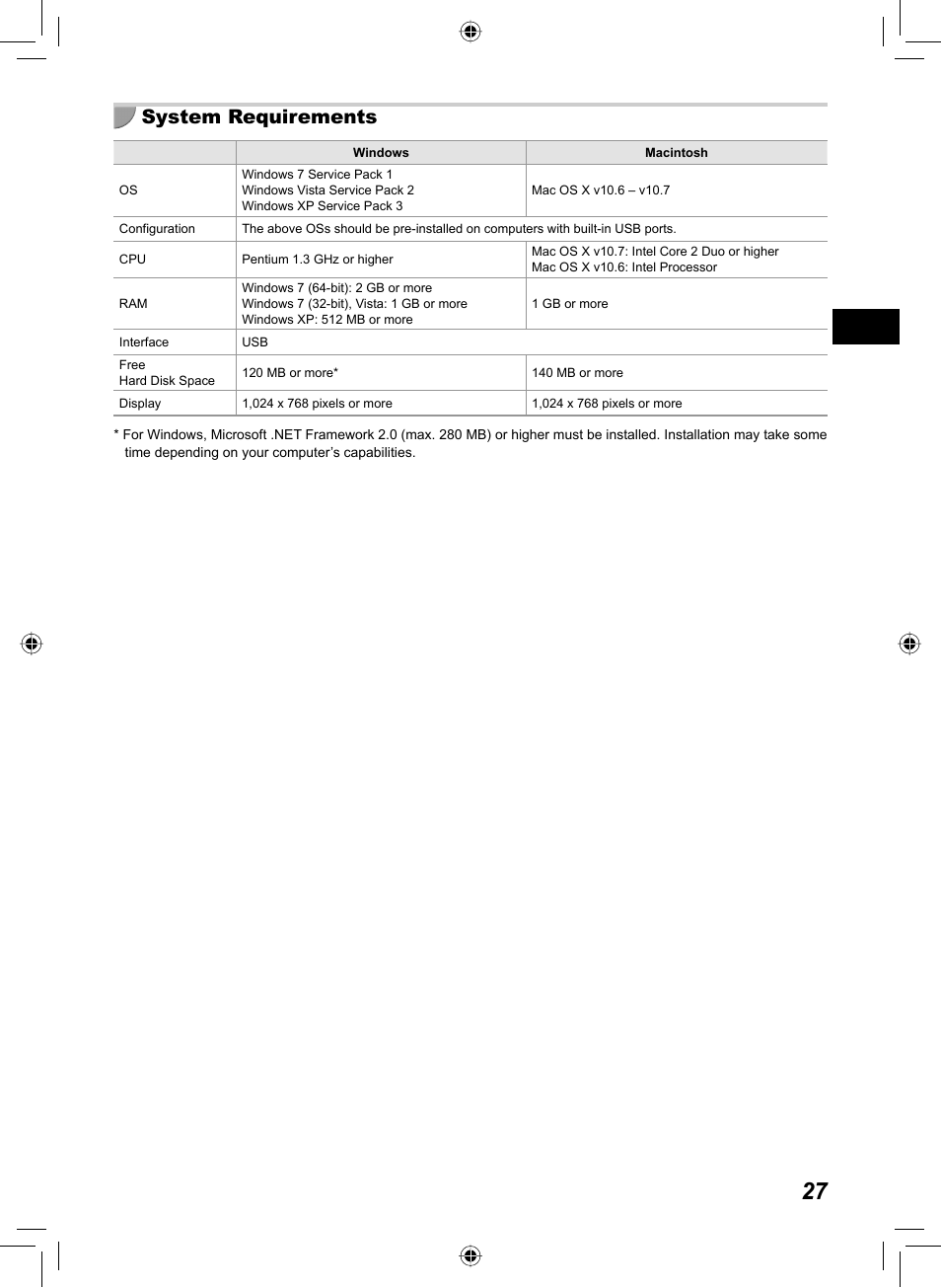 System requirements | Canon SELPHY CP810 User Manual | Page 27 / 360