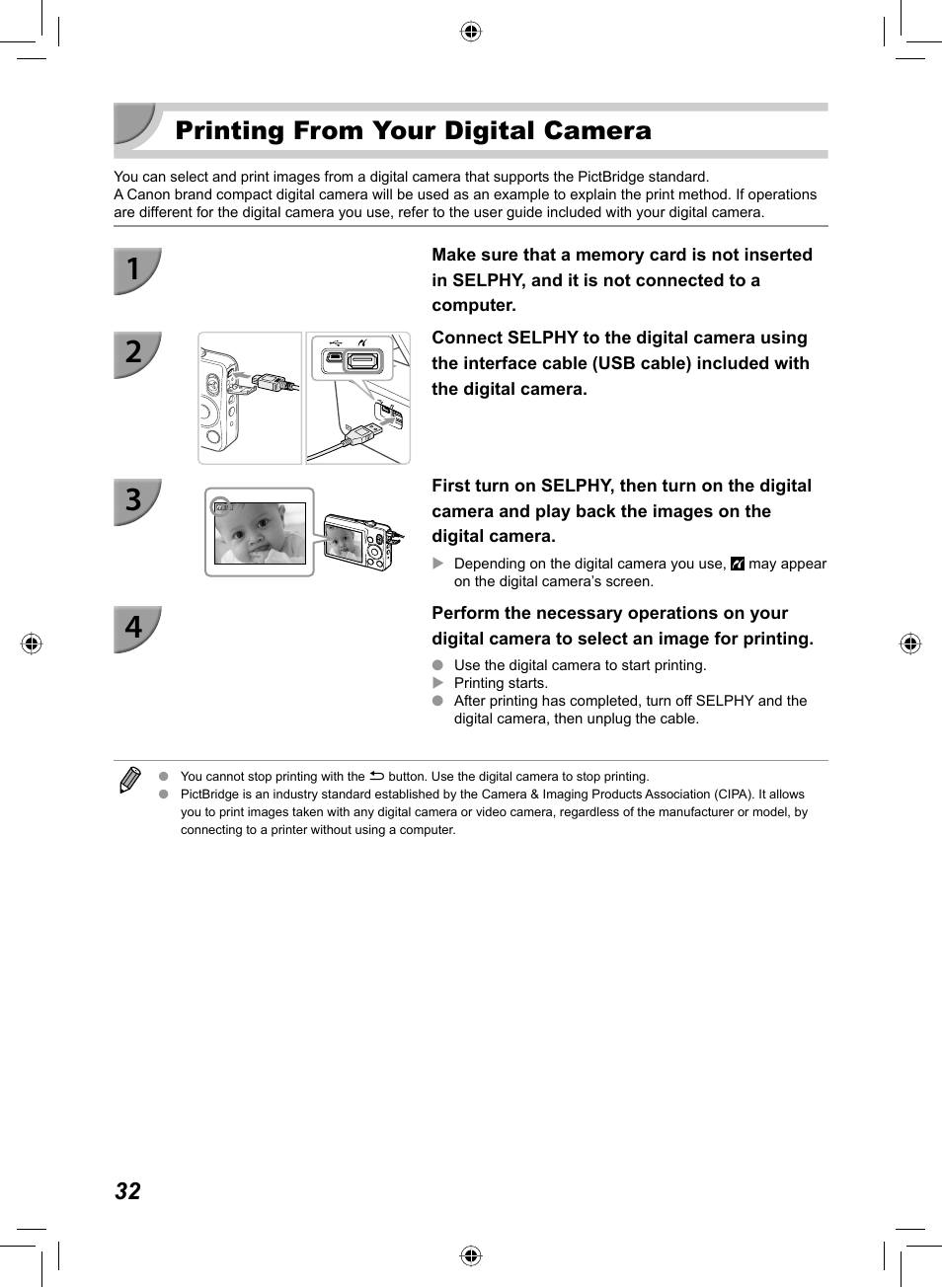 Printing from your digital camera | Canon SELPHY CP810 User Manual | Page 32 / 360