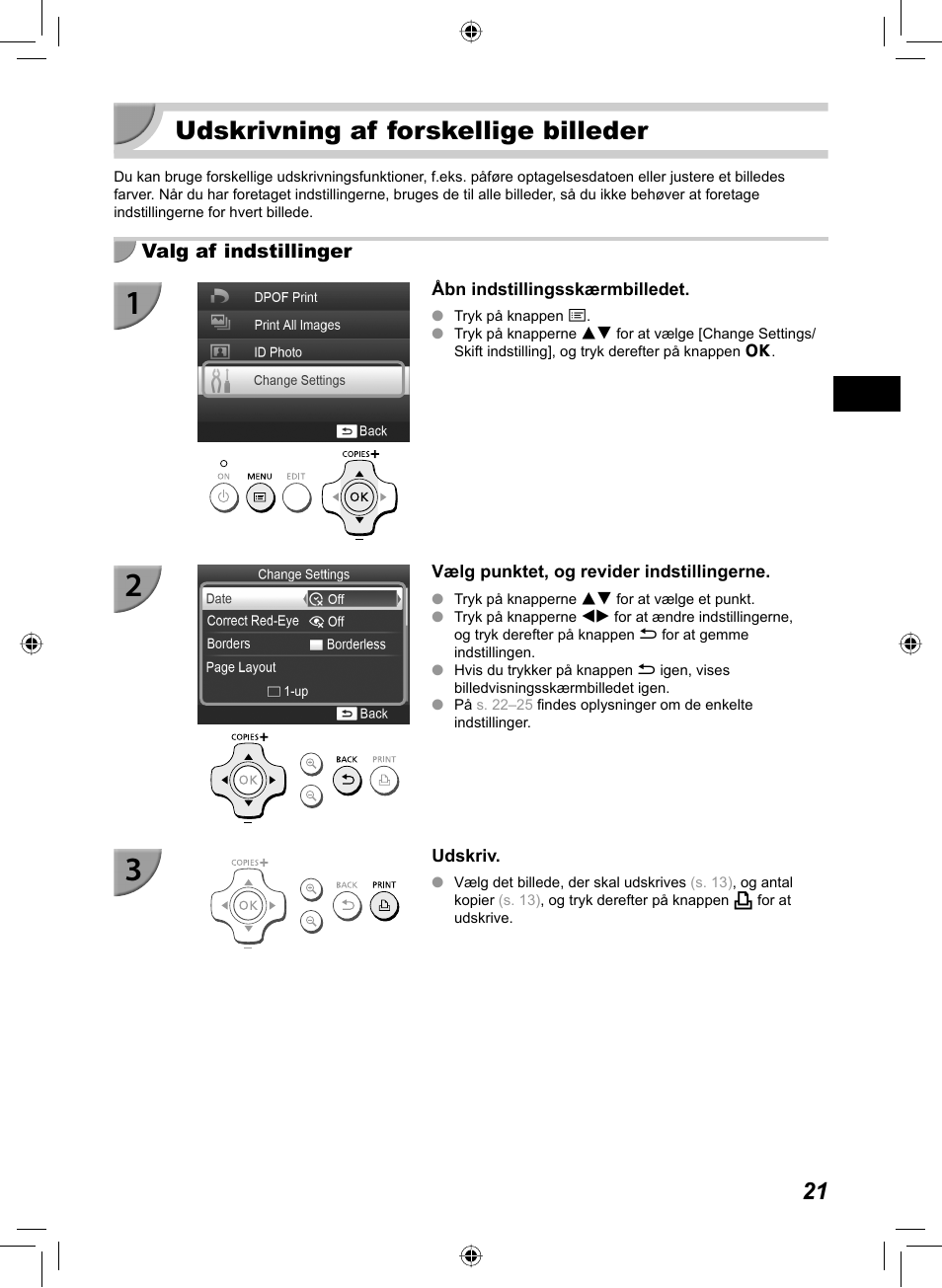 Udskrivning af forskellige billeder | Canon SELPHY CP810 User Manual | Page 61 / 360