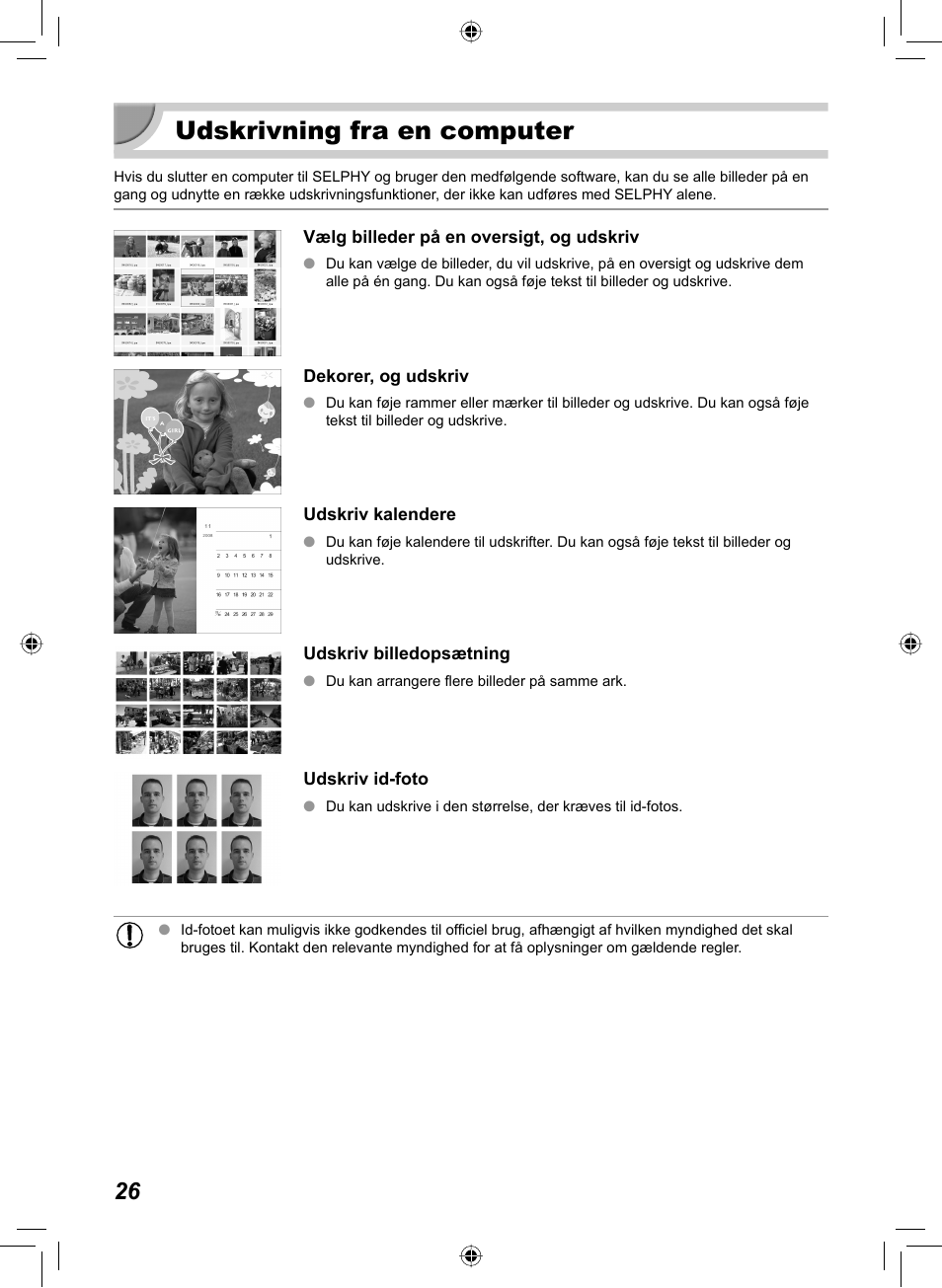 Udskrivning fra en computer | Canon SELPHY CP810 User Manual | Page 66 / 360