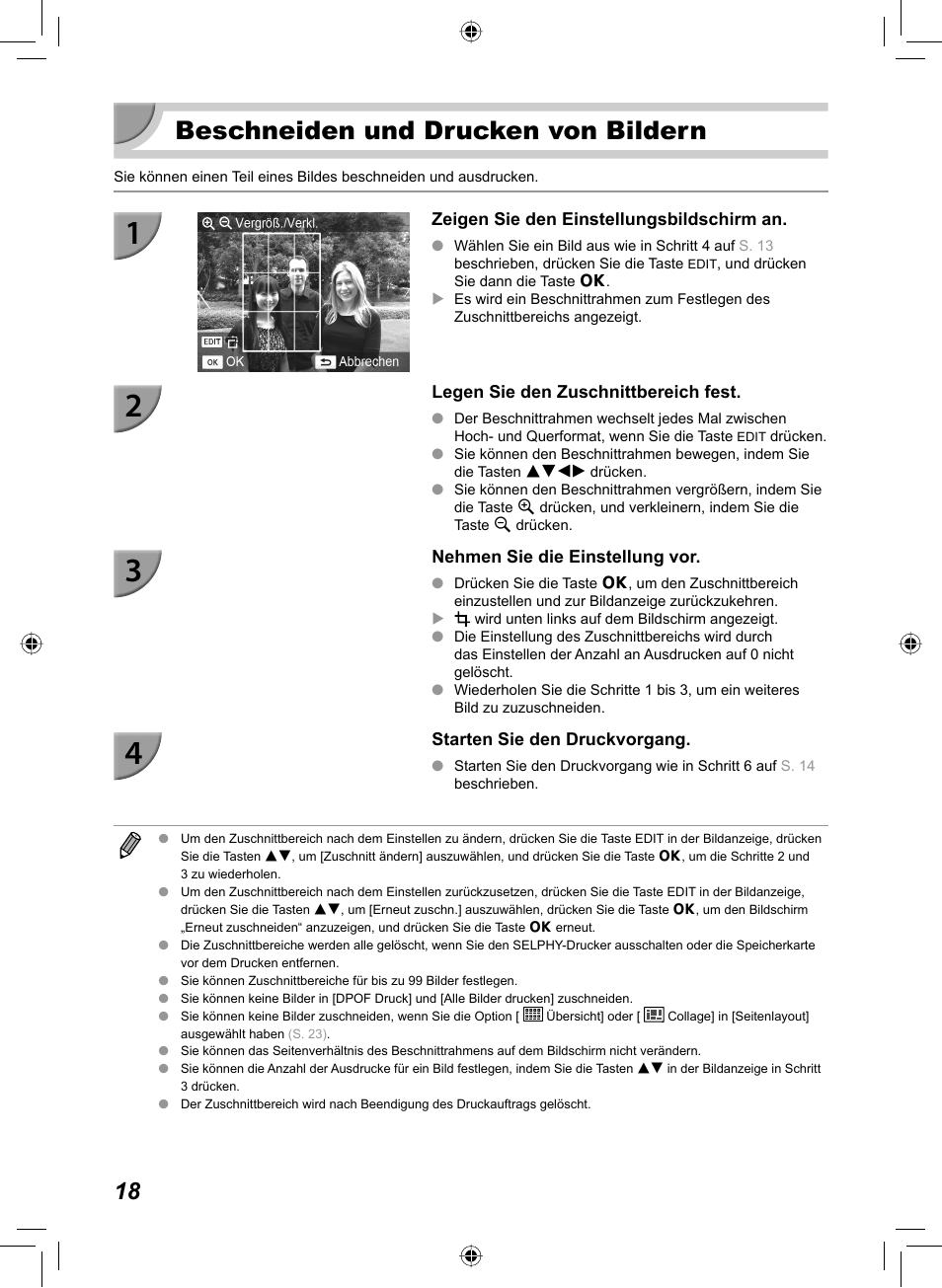 Beschneiden und drucken von bildern | Canon SELPHY CP810 User Manual | Page 98 / 360