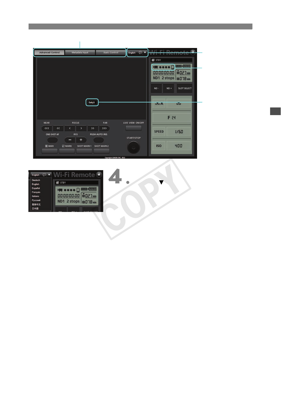 Cop y | Canon EOS C300 User Manual | Page 29 / 44