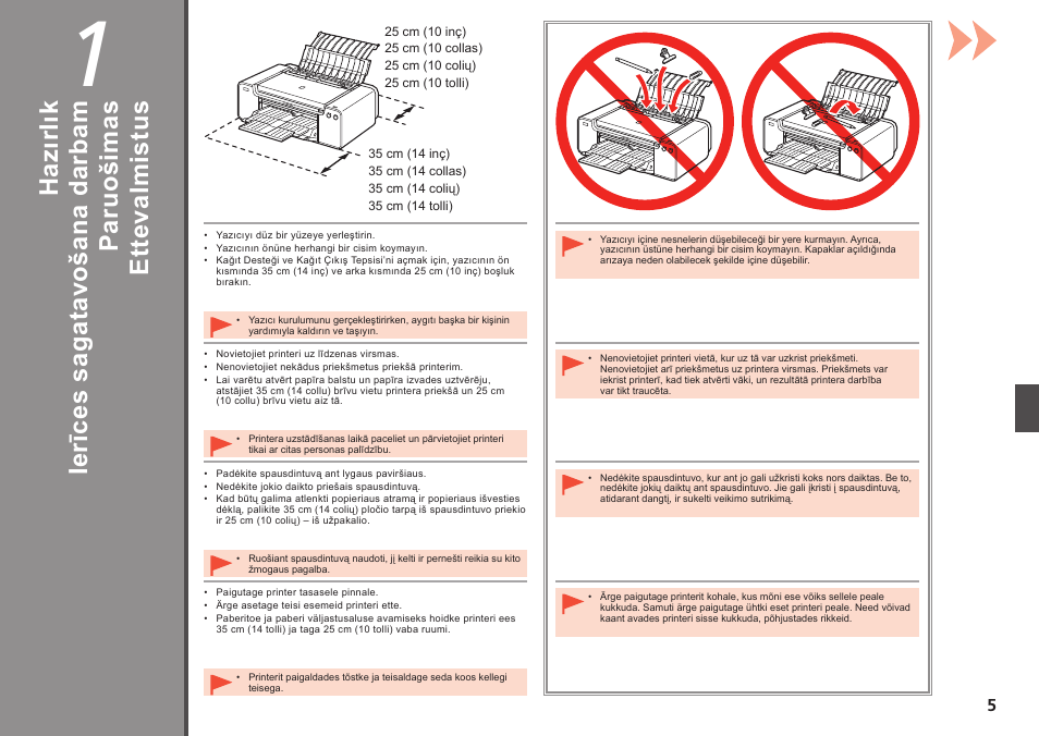 Et te va lm is tu s, Pa ru oš im as, Ie rī ce s sa ga ta vo ša na d ar ba m | Haz ır lık | Canon PIXMA PRO-1 User Manual | Page 178 / 274