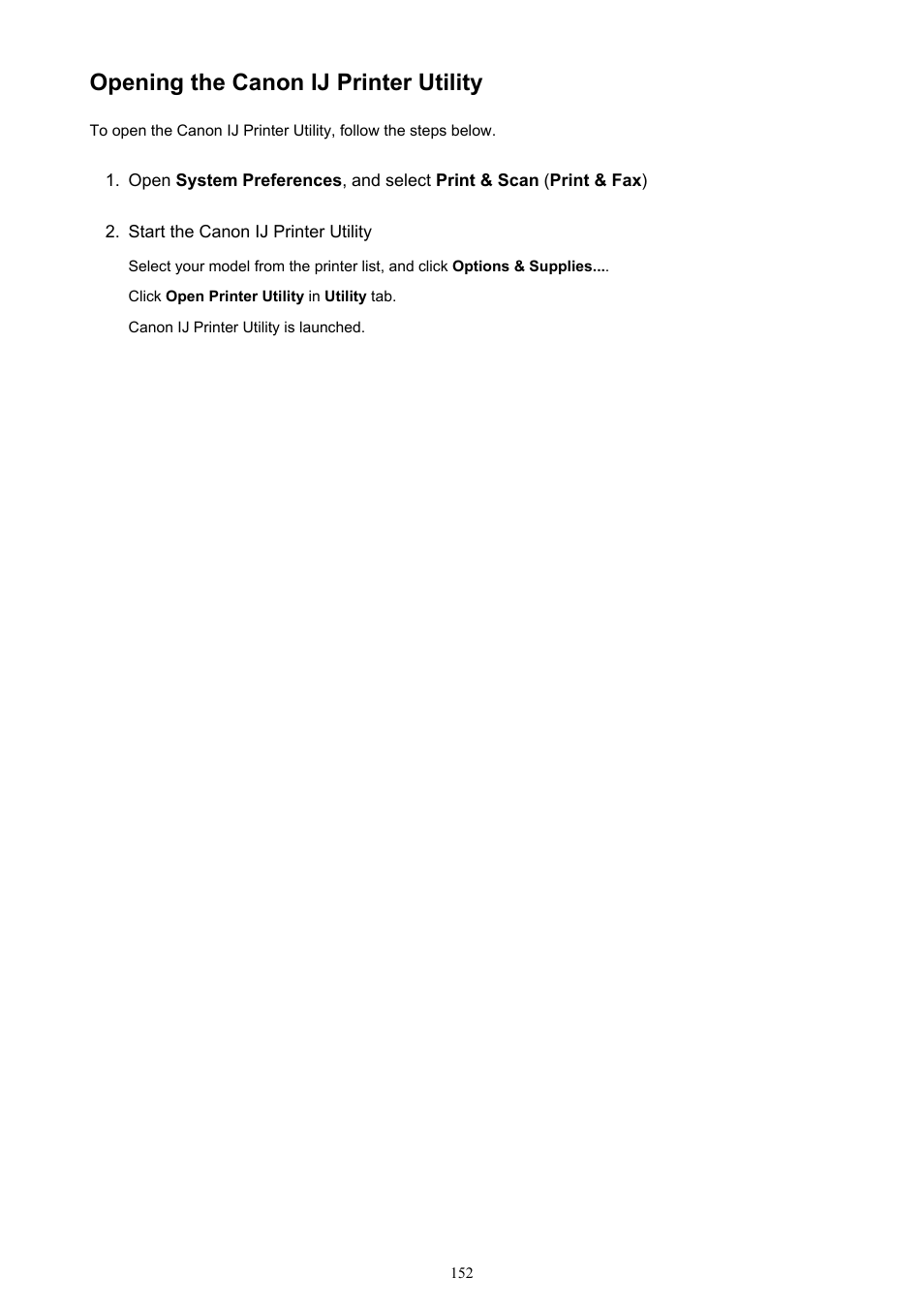 Opening the canon ij printer utility | Canon PIXMA iP2850 User Manual | Page 152 / 246