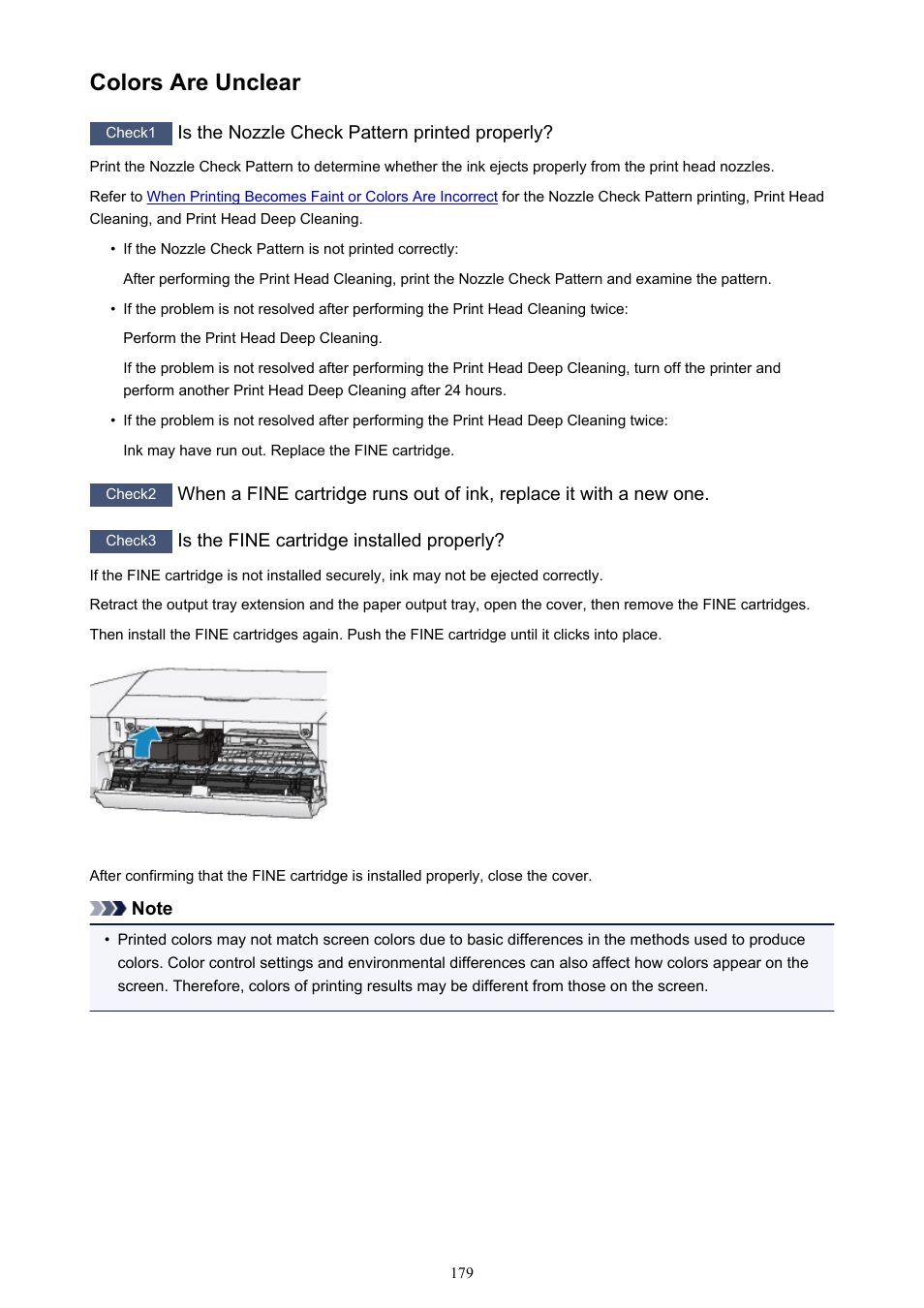 Colors are unclear | Canon PIXMA iP2850 User Manual | Page 179 / 246