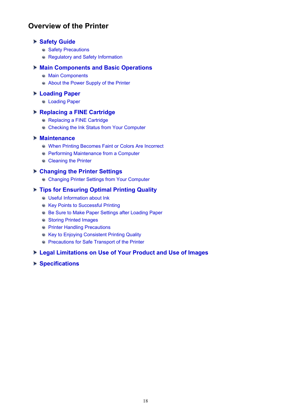 Overview of the printer | Canon PIXMA iP2850 User Manual | Page 18 / 246
