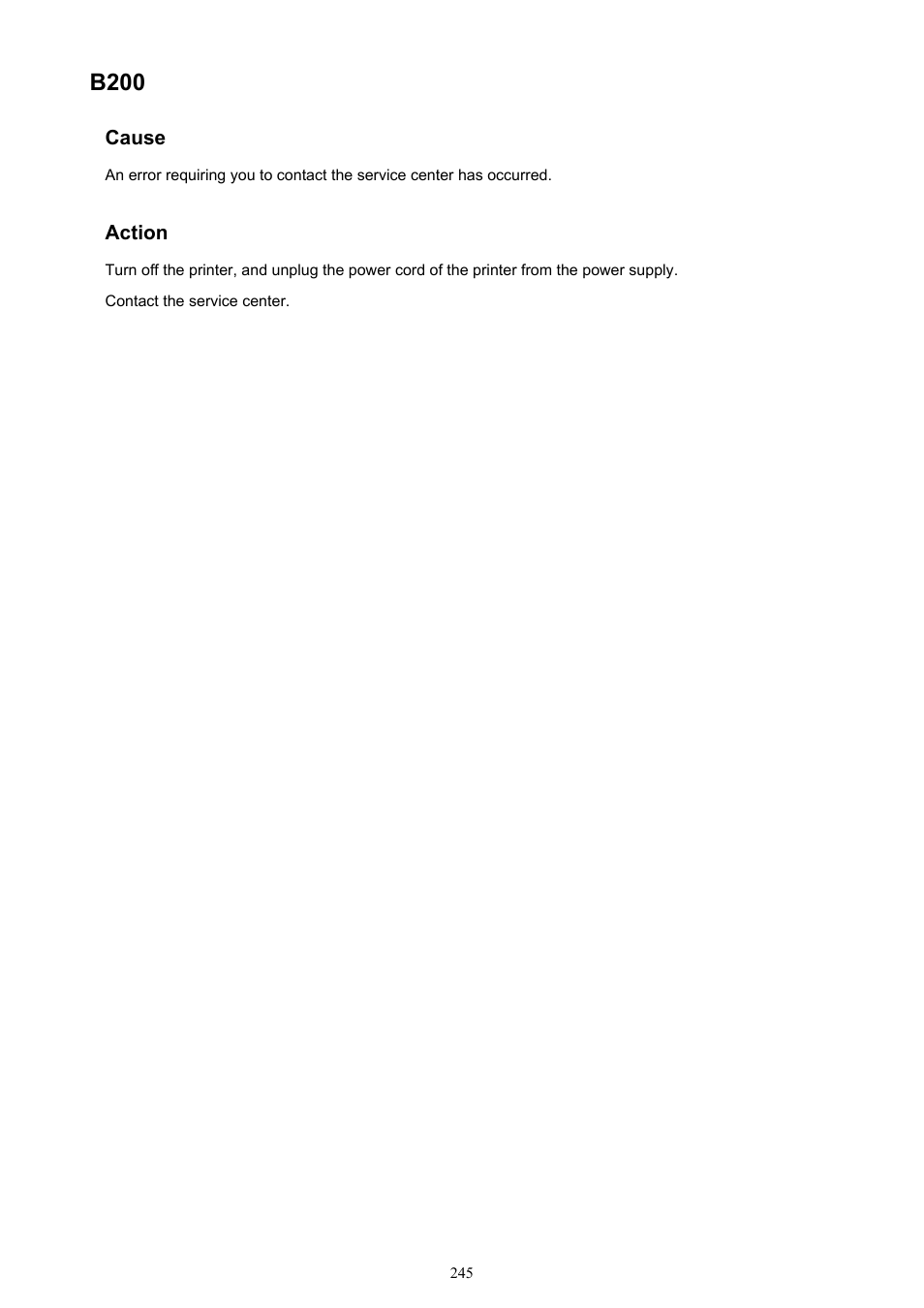 B200 | Canon PIXMA iP2850 User Manual | Page 245 / 246