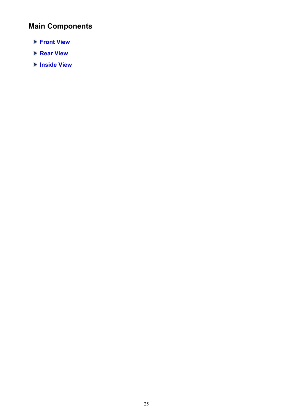Main components | Canon PIXMA iP2850 User Manual | Page 25 / 246