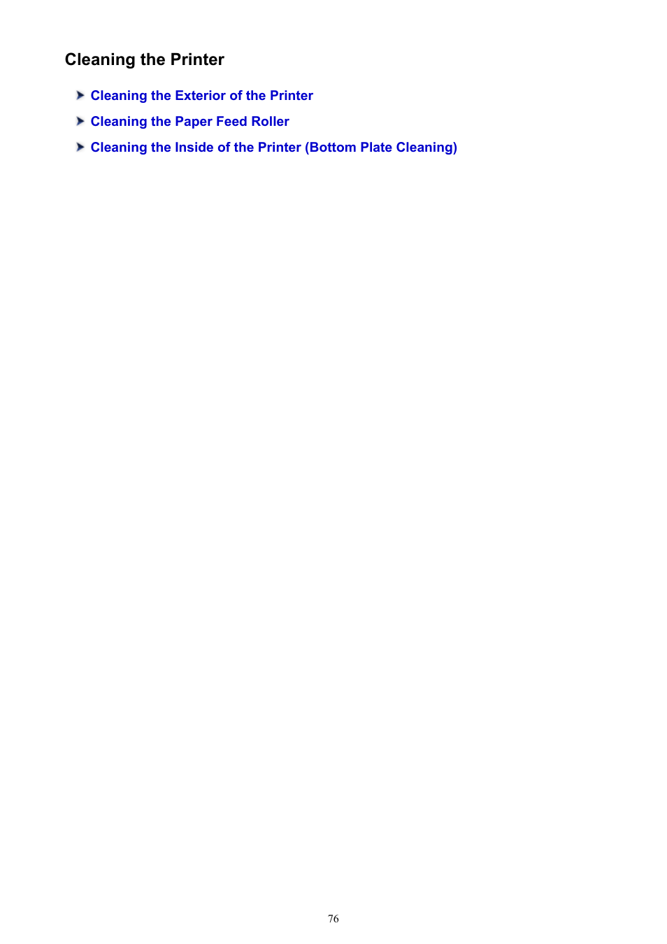 Cleaning the printer | Canon PIXMA iP2850 User Manual | Page 76 / 246