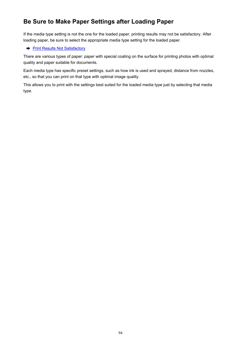 Be sure to make paper settings after loading paper | Canon PIXMA iP2850 User Manual | Page 94 / 246