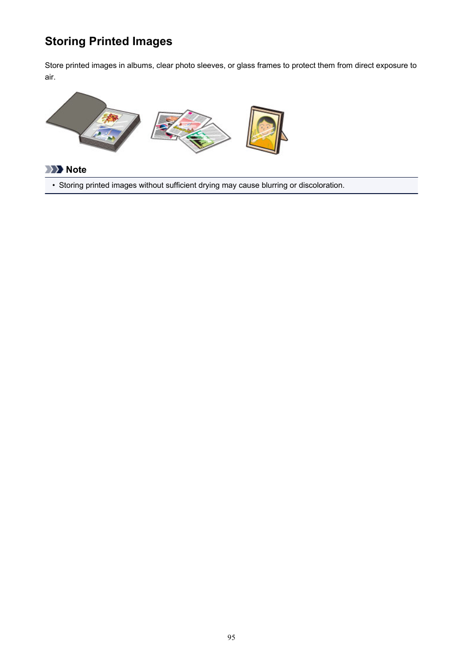 Storing printed images | Canon PIXMA iP2850 User Manual | Page 95 / 246