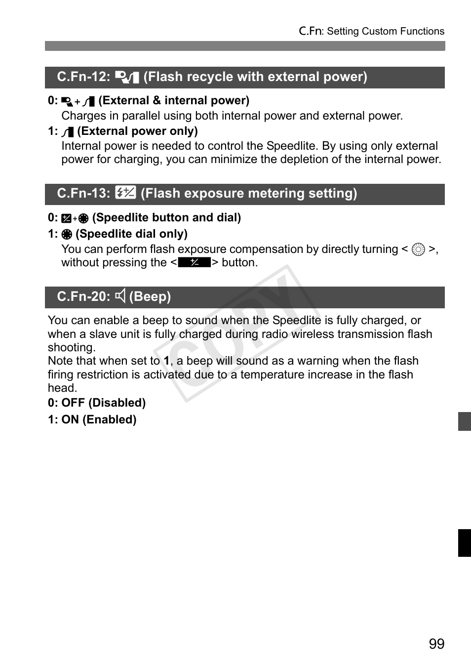 Cop y | Canon Speedlite 600EX-RT User Manual | Page 101 / 372