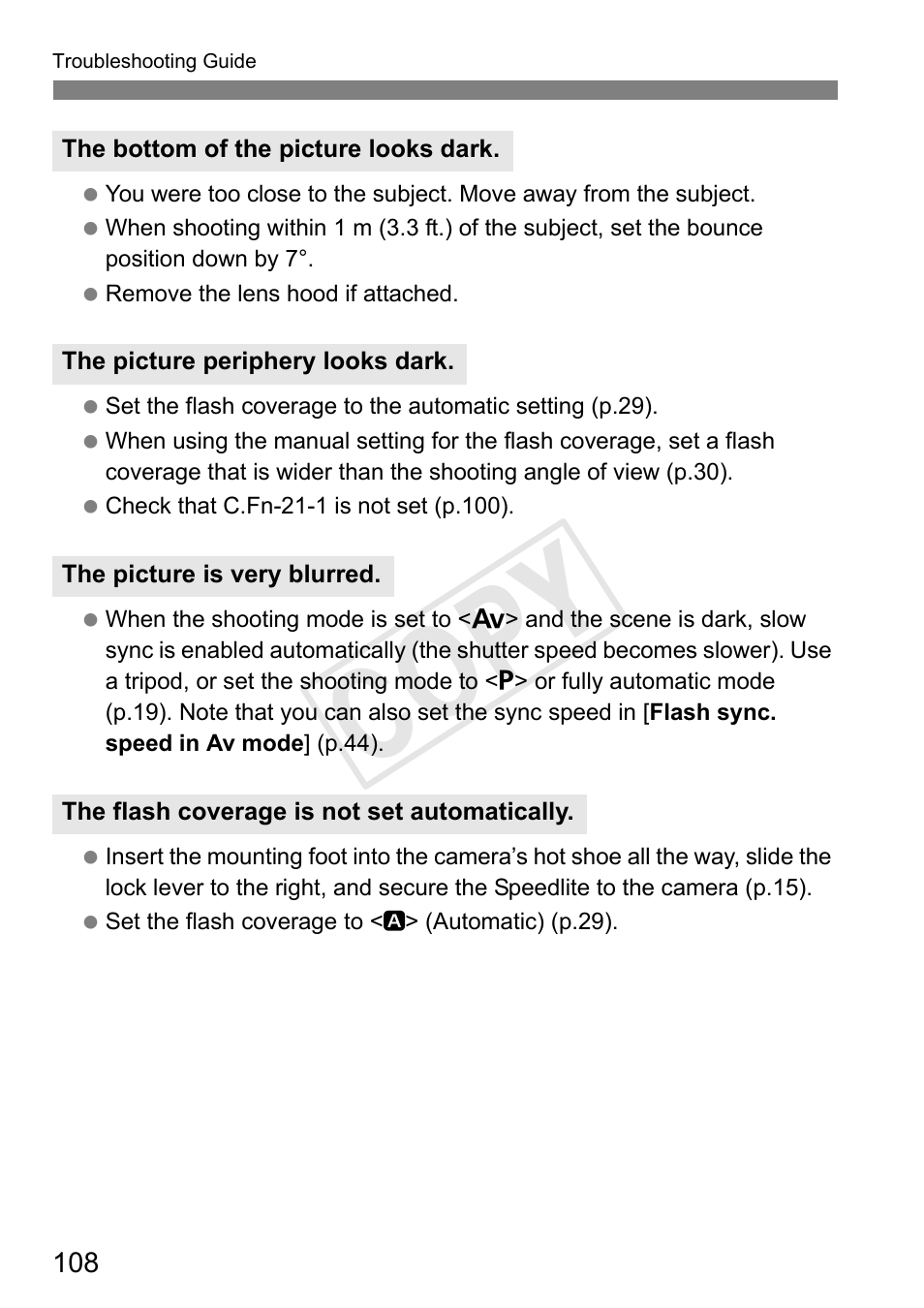Cop y | Canon Speedlite 600EX-RT User Manual | Page 110 / 372