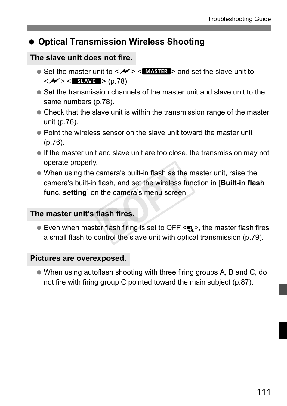 Cop y | Canon Speedlite 600EX-RT User Manual | Page 113 / 372
