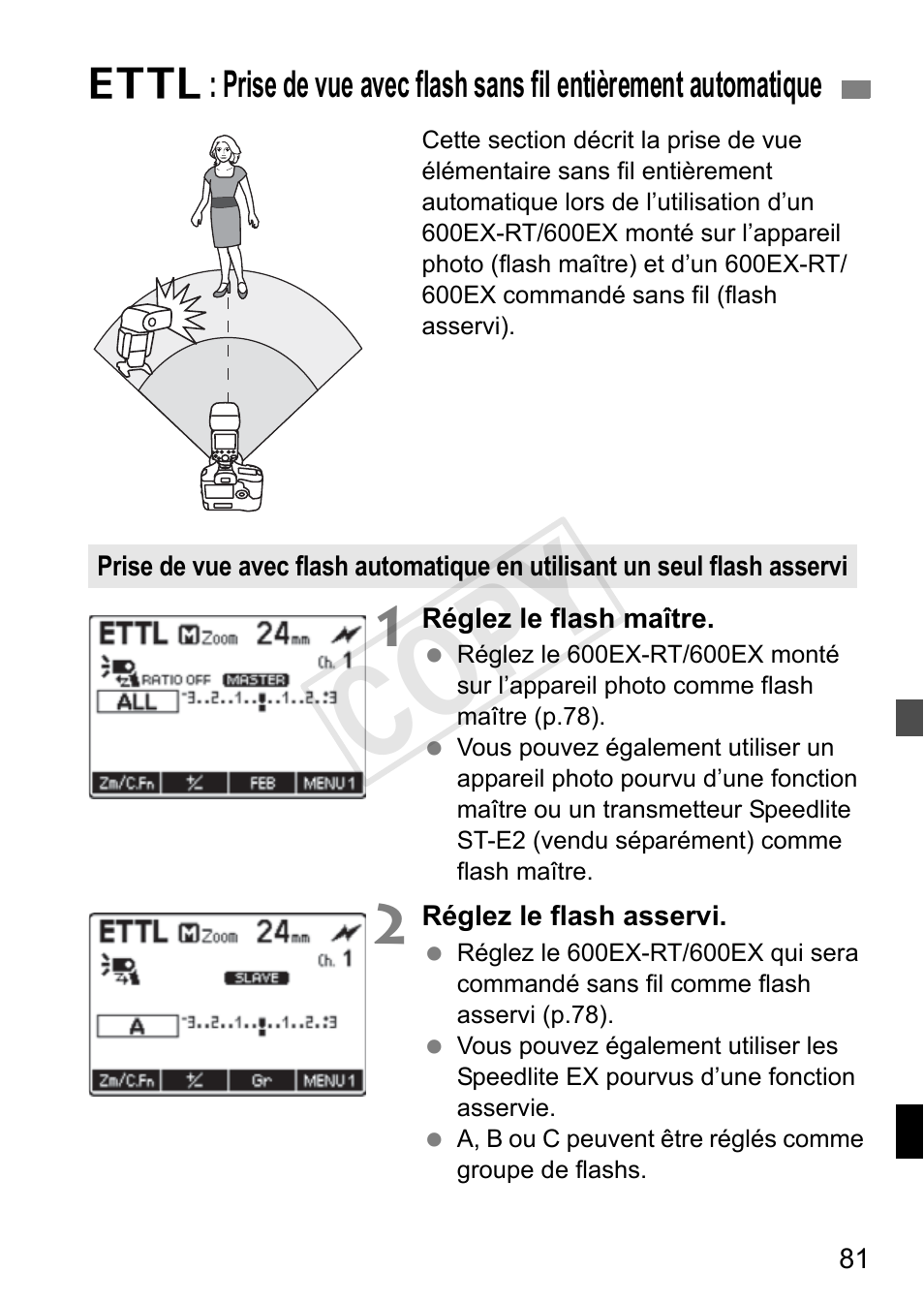 Cop y | Canon Speedlite 600EX-RT User Manual | Page 205 / 372