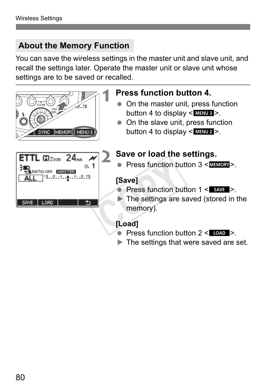 Cop y | Canon Speedlite 600EX-RT User Manual | Page 82 / 372