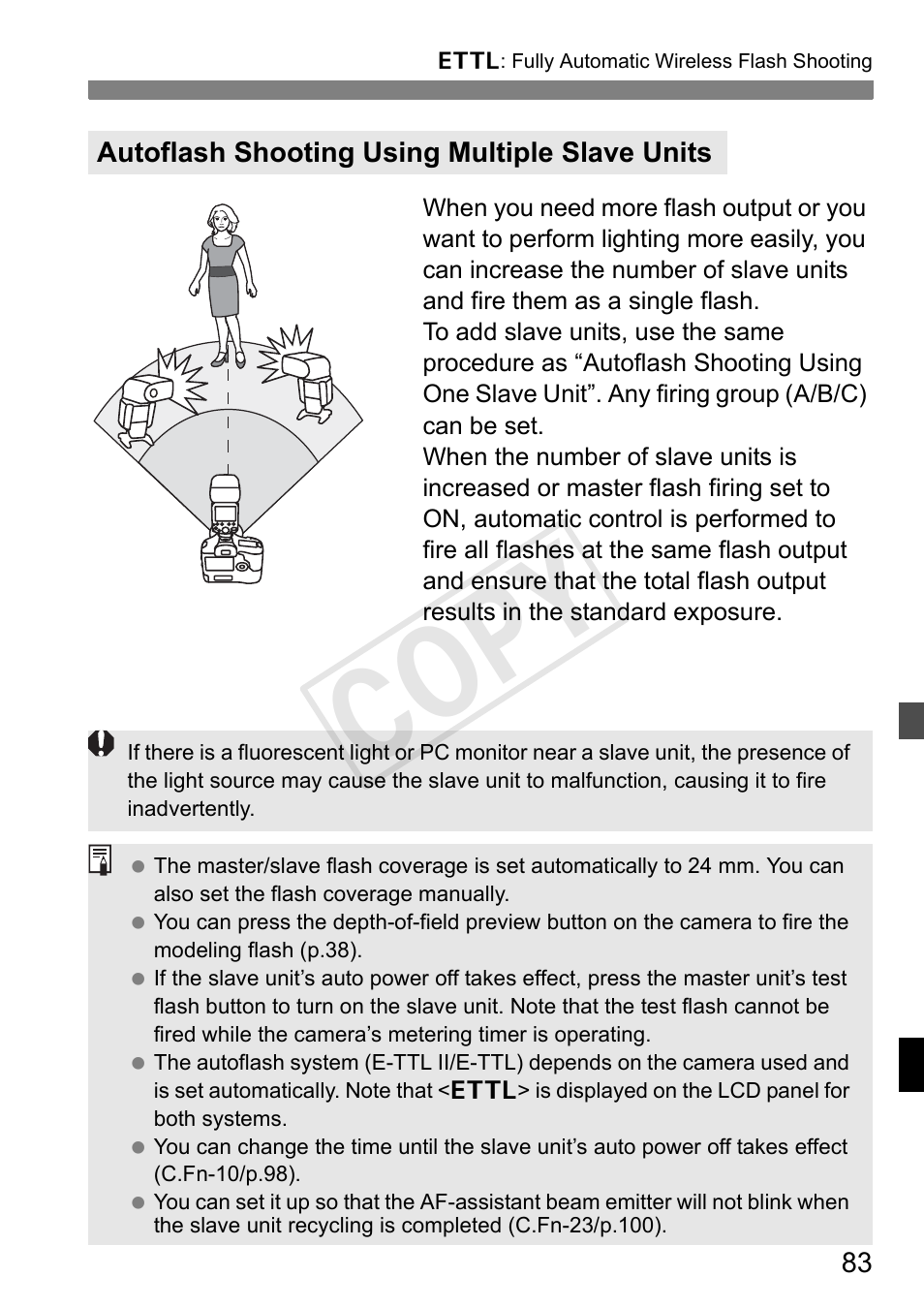 Cop y | Canon Speedlite 600EX-RT User Manual | Page 85 / 372
