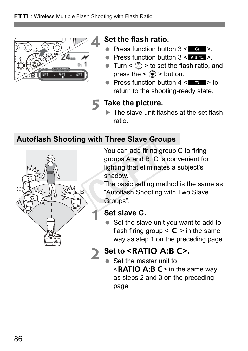 Cop y | Canon Speedlite 600EX-RT User Manual | Page 88 / 372