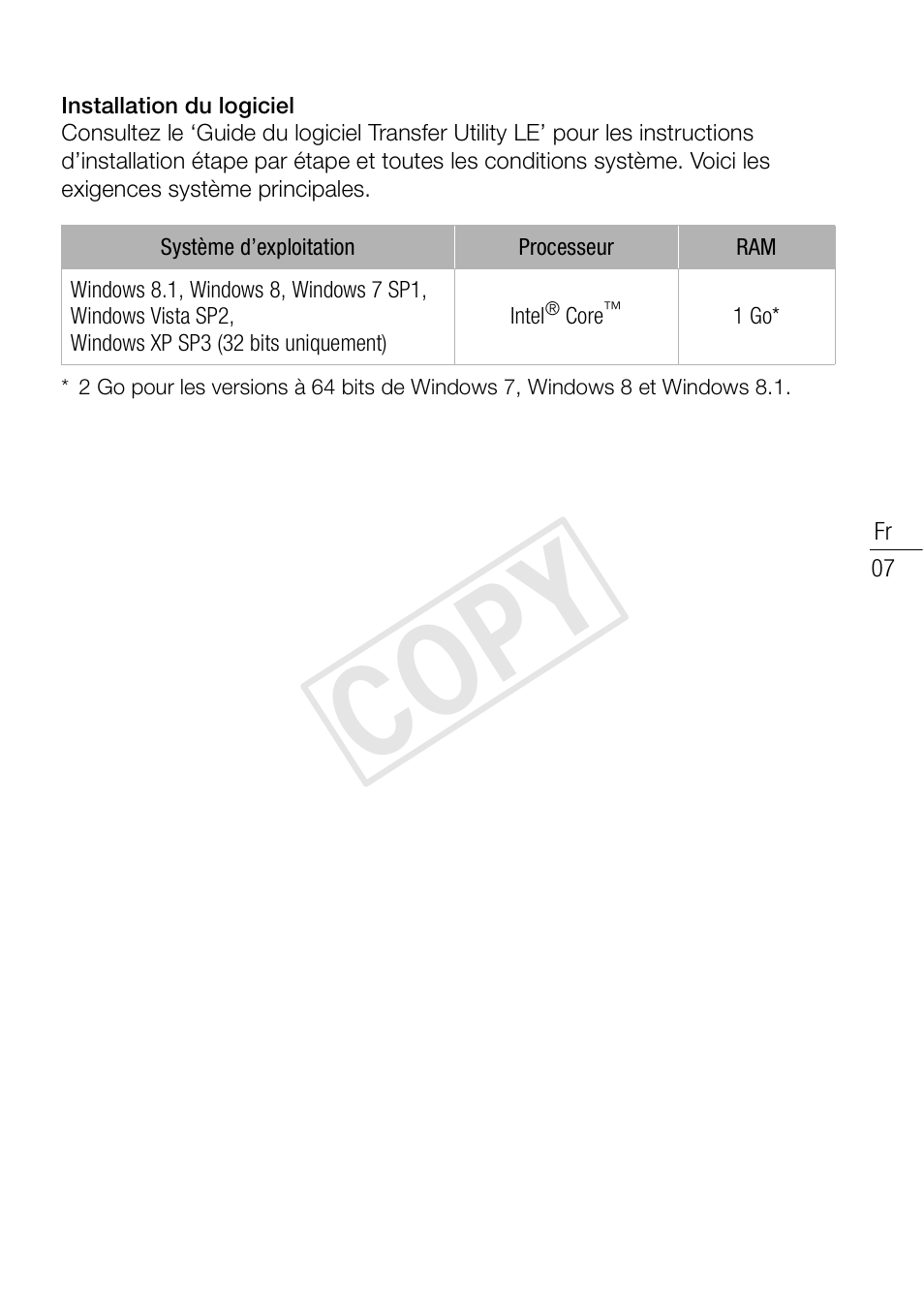 Cop y | Canon VIXIA HF R52 User Manual | Page 7 / 18
