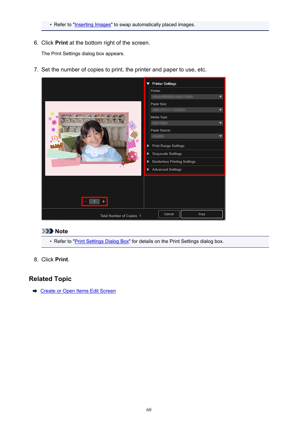 Related topic | Canon PIXMA Pro9000 Mark II User Manual | Page 60 / 303