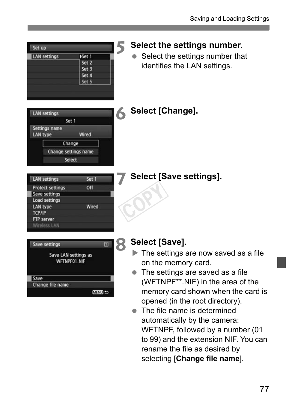 Cop y | Canon EOS-1D C User Manual | Page 77 / 116