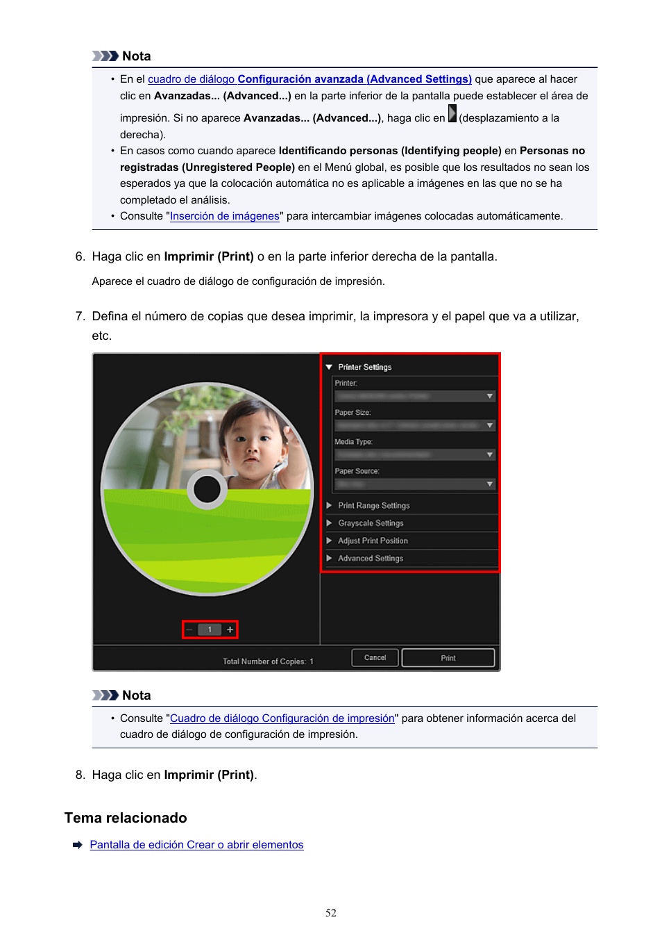 Tema relacionado | Canon PIXMA PRO-1 User Manual | Page 52 / 320
