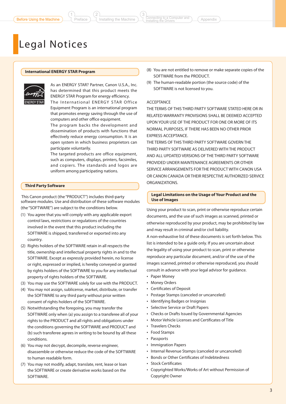 Legal notices | Canon imageCLASS MF3010 User Manual | Page 5 / 28