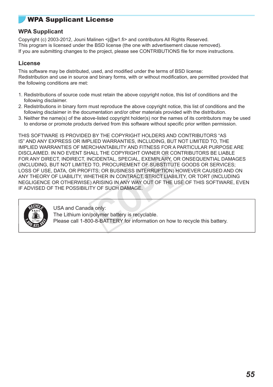 Cop y | Canon SELPHY CP900 User Manual | Page 55 / 56