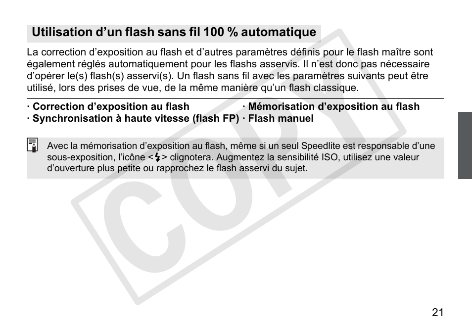 Cop y | Canon Speedlite 90EX User Manual | Page 57 / 106