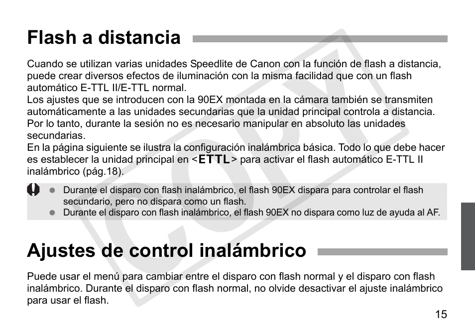 Cop y | Canon Speedlite 90EX User Manual | Page 85 / 106