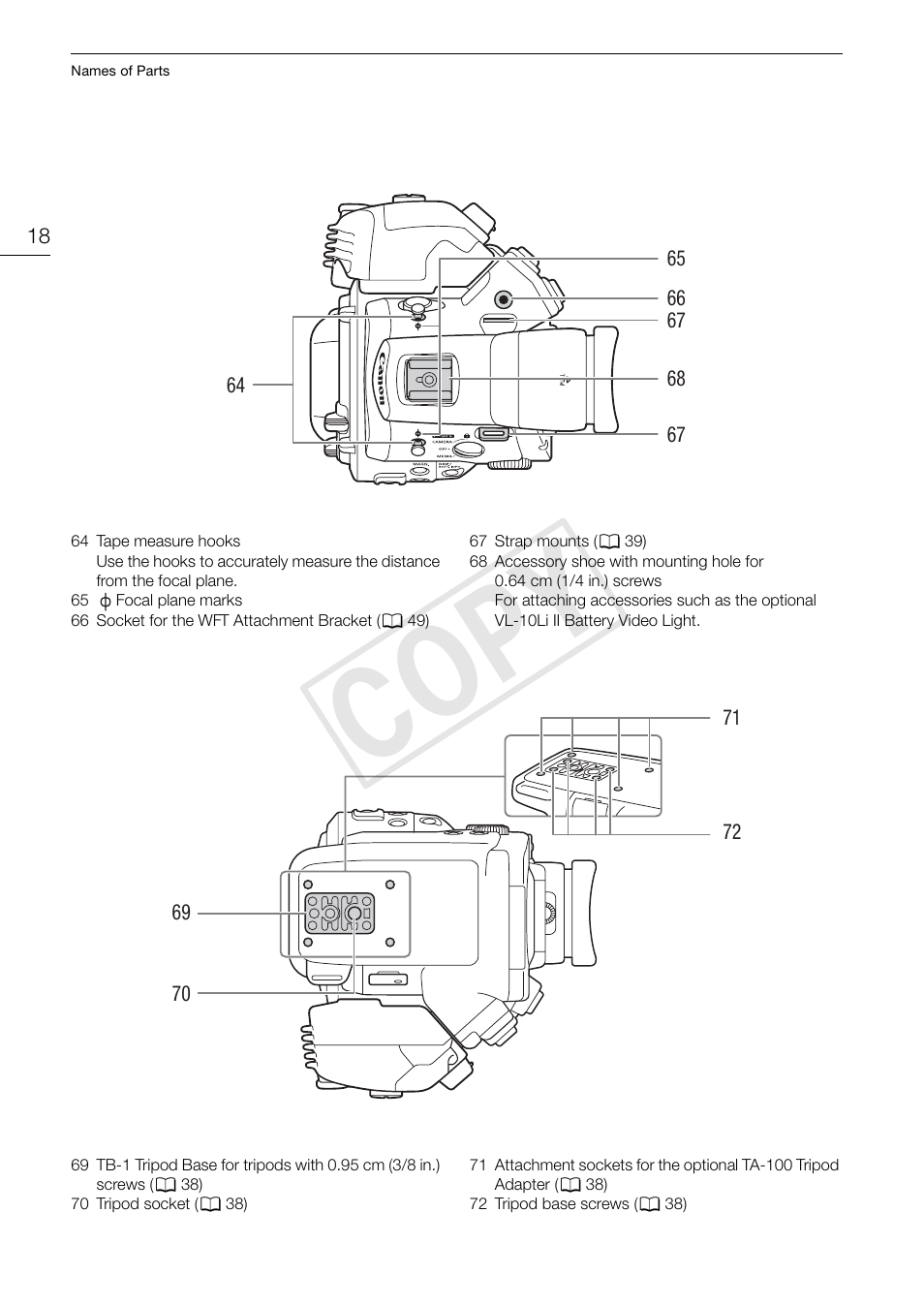 Cop y | Canon EOS C500 User Manual | Page 18 / 210