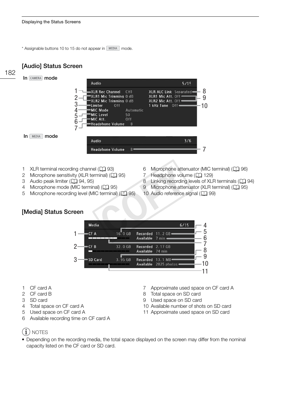 Cop y | Canon EOS C500 User Manual | Page 182 / 210