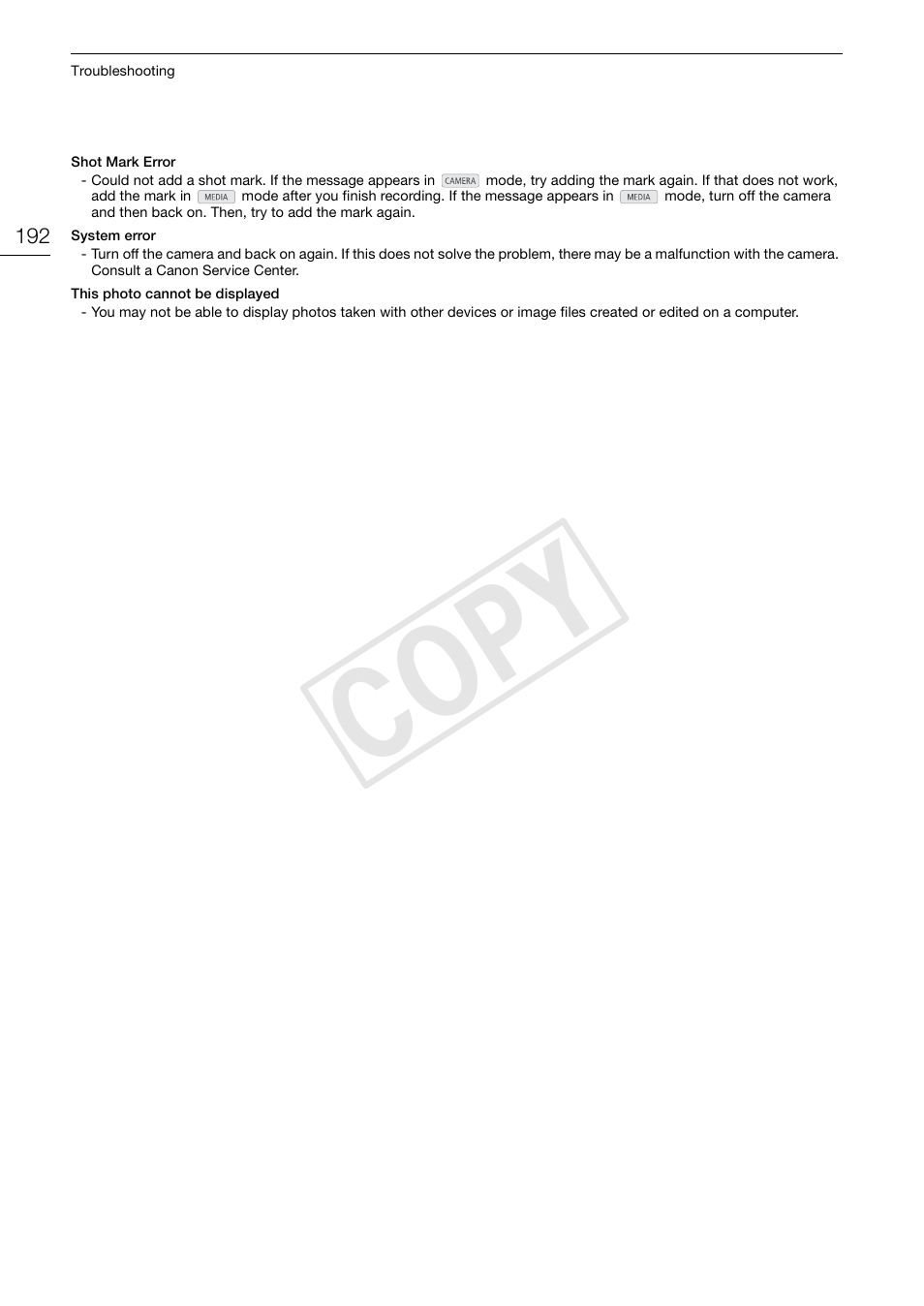 Cop y | Canon EOS C500 User Manual | Page 192 / 210