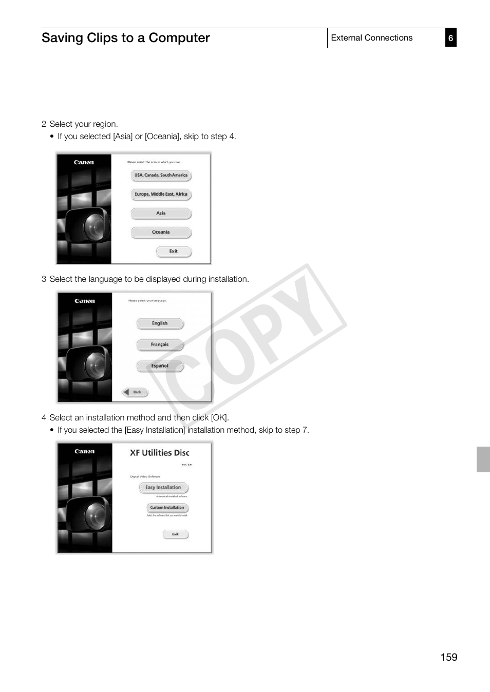 Cop y | Canon XF305 User Manual | Page 159 / 217