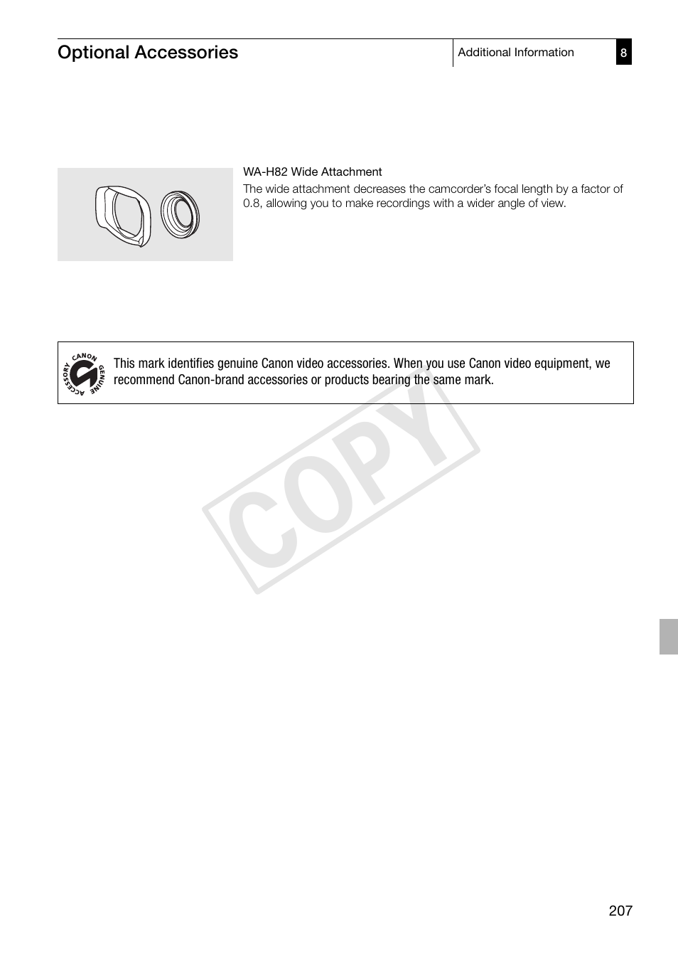 Cop y | Canon XF305 User Manual | Page 207 / 217