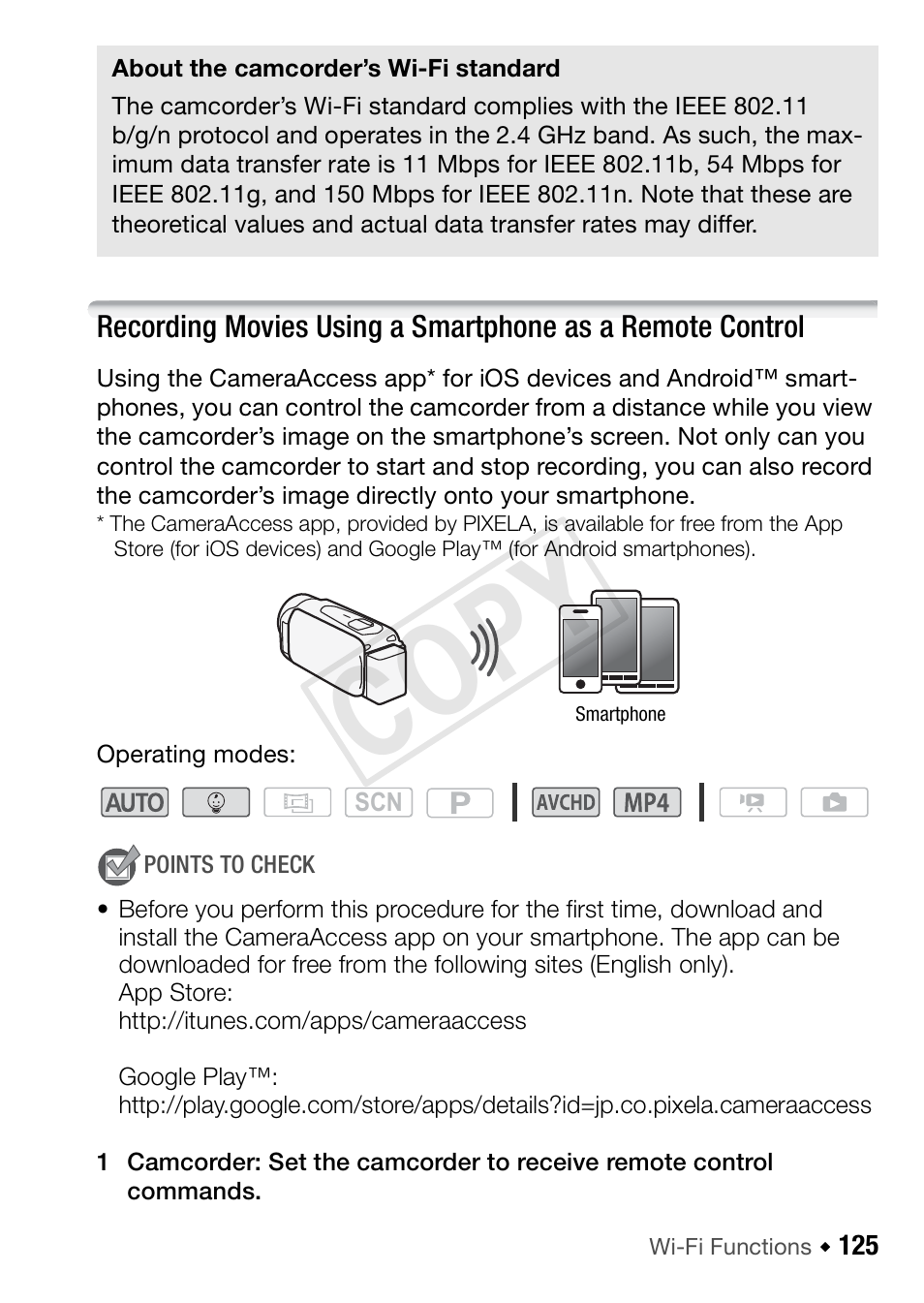 Cop y | Canon VIXIA HF R42 User Manual | Page 125 / 197