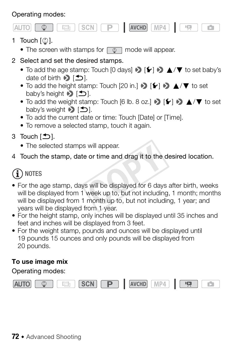 Cop y | Canon VIXIA HF R42 User Manual | Page 72 / 197