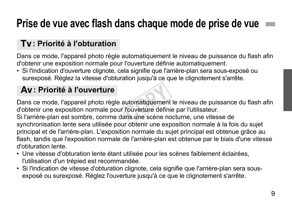 Cop y | Canon Speedlite 270EX User Manual | Page 35 / 76