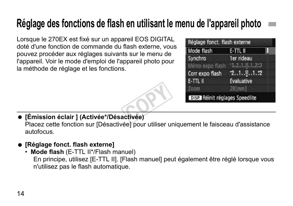 Cop y | Canon Speedlite 270EX User Manual | Page 40 / 76