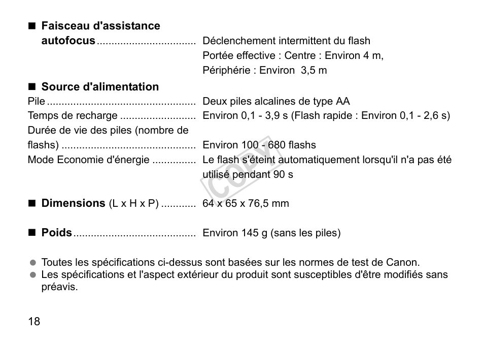 Cop y | Canon Speedlite 270EX User Manual | Page 44 / 76