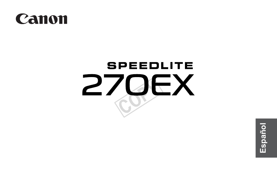 Cop y | Canon Speedlite 270EX User Manual | Page 51 / 76
