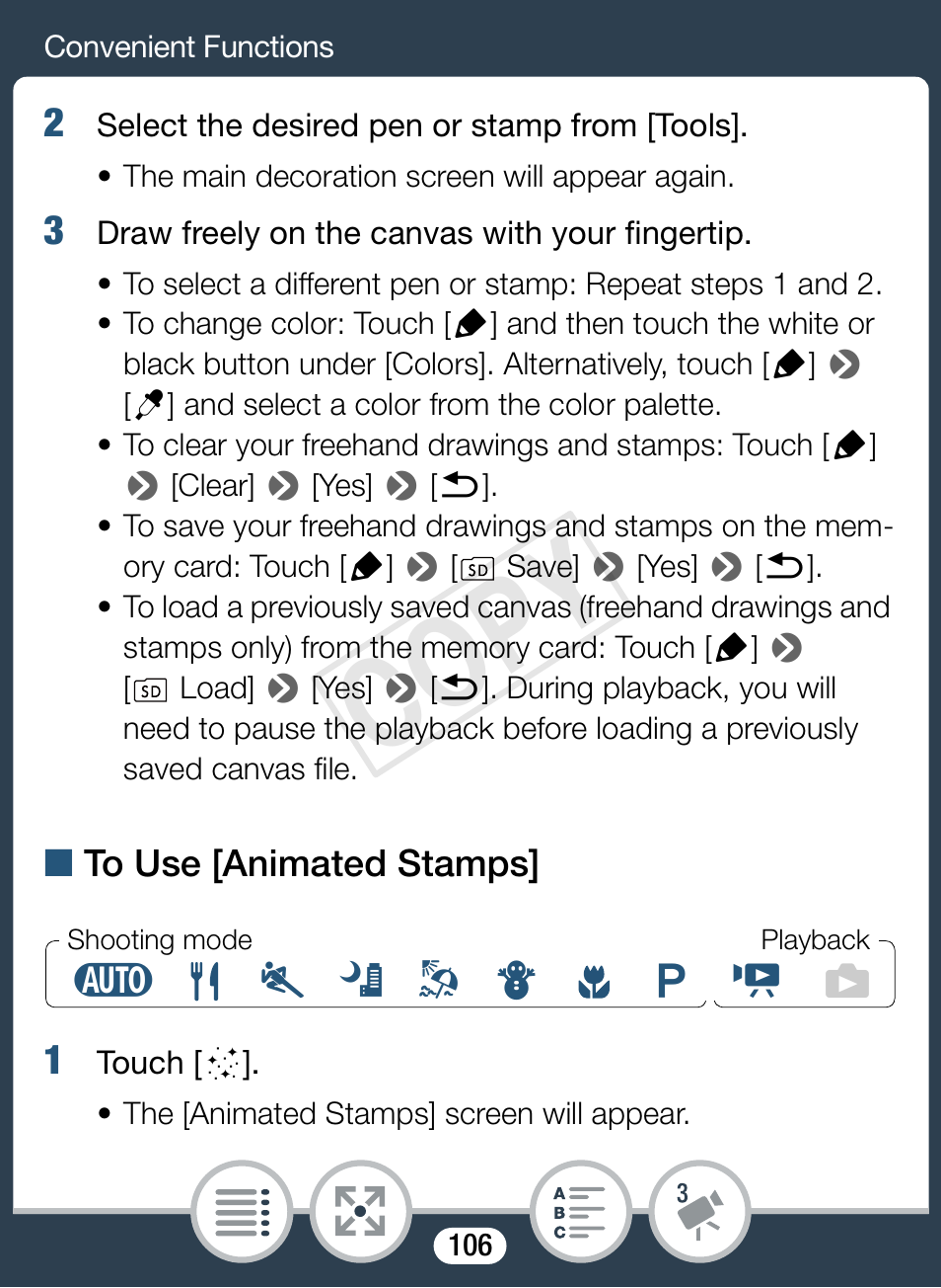 Cop y | Canon VIXIA mini User Manual | Page 106 / 253