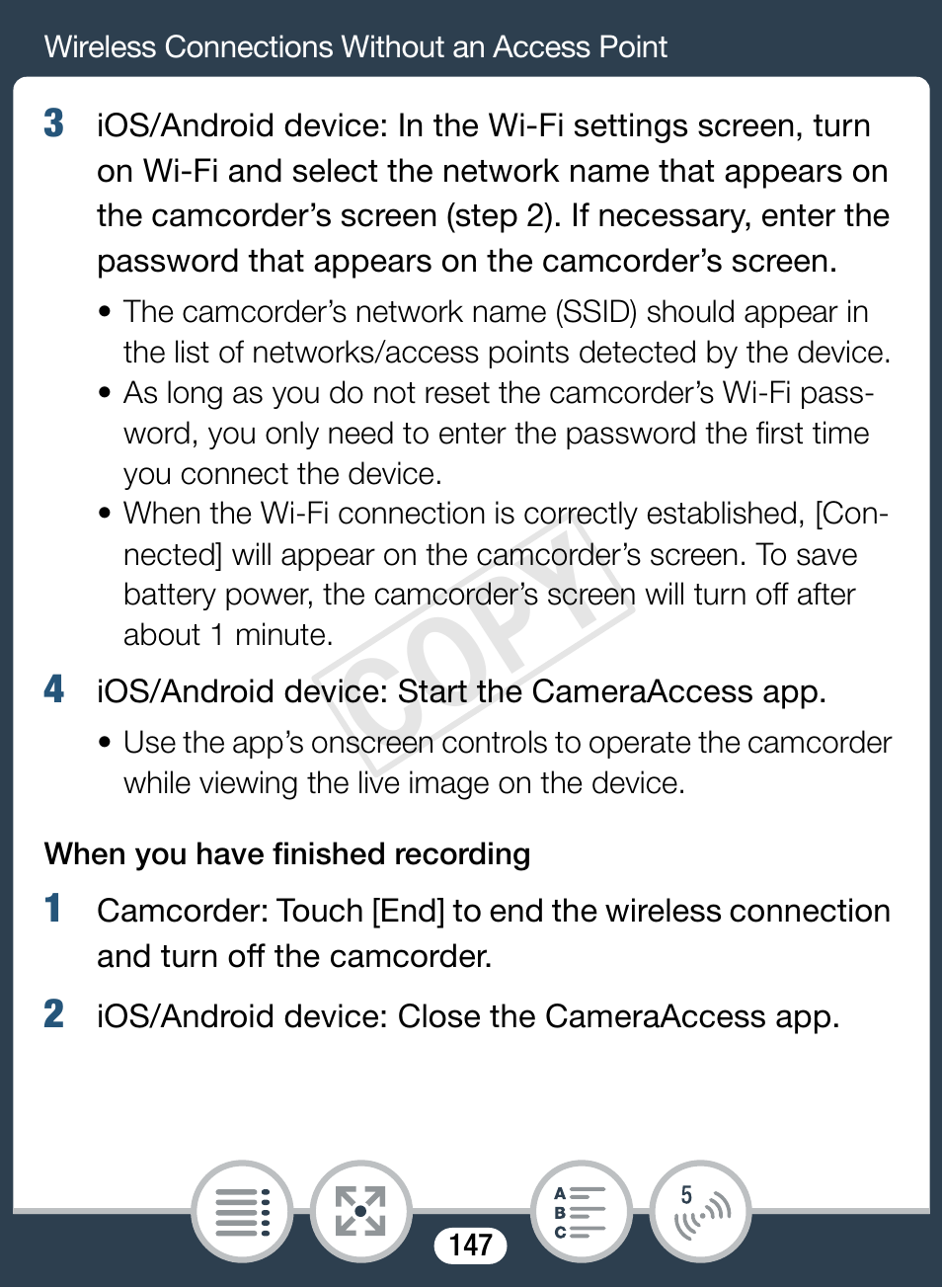 Cop y | Canon VIXIA mini User Manual | Page 147 / 253